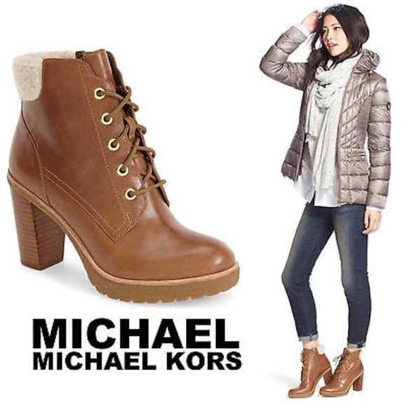michael kors kim lace up bootie